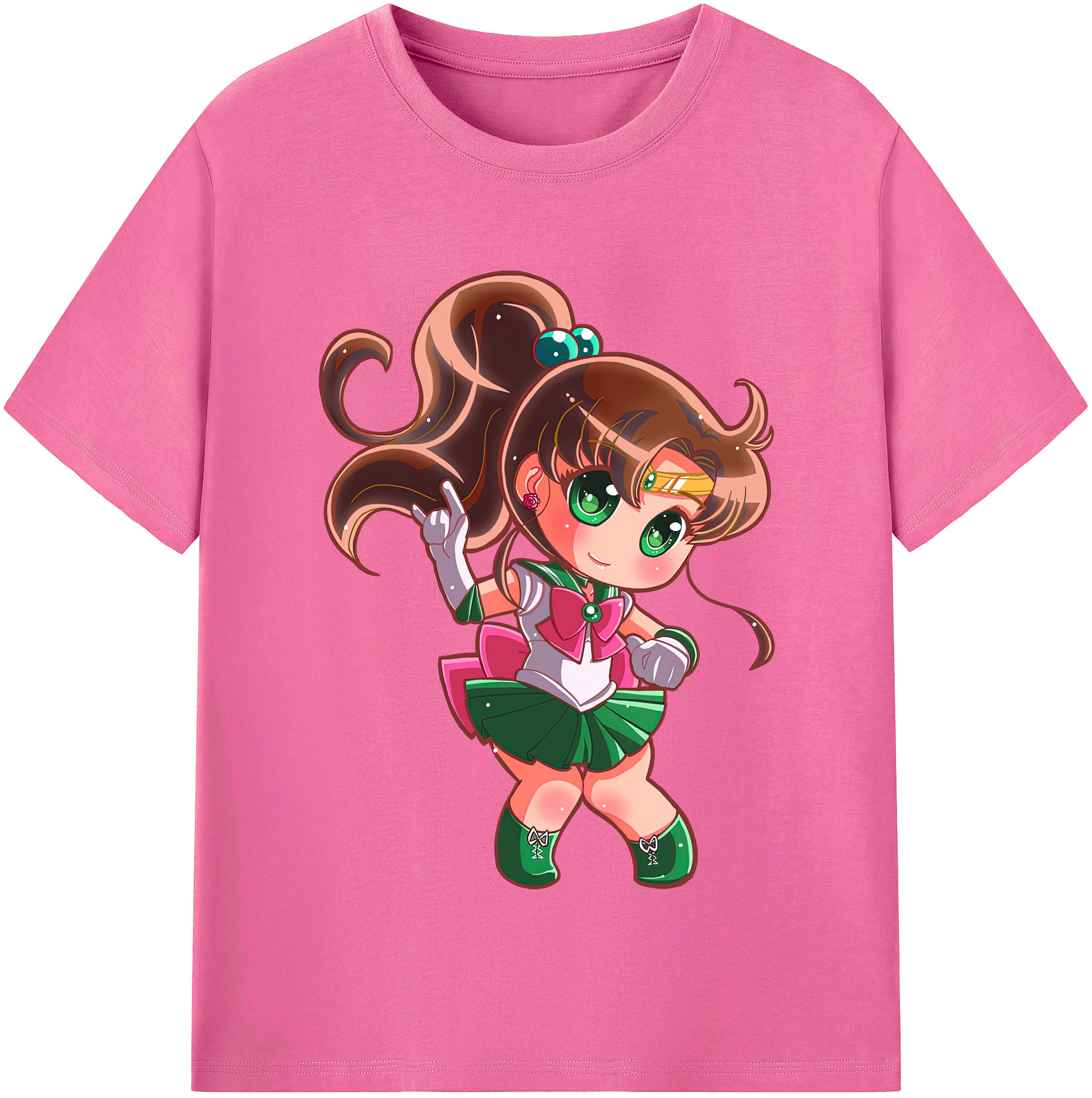 （画像用） 美少女戦士セーラームーン 木野 まこと きの まこと Sailor Moon Kino Makoto （セーラージュピター；Sailor Jupiter） レディースカジュアルプリントTシャツ（綿100％）